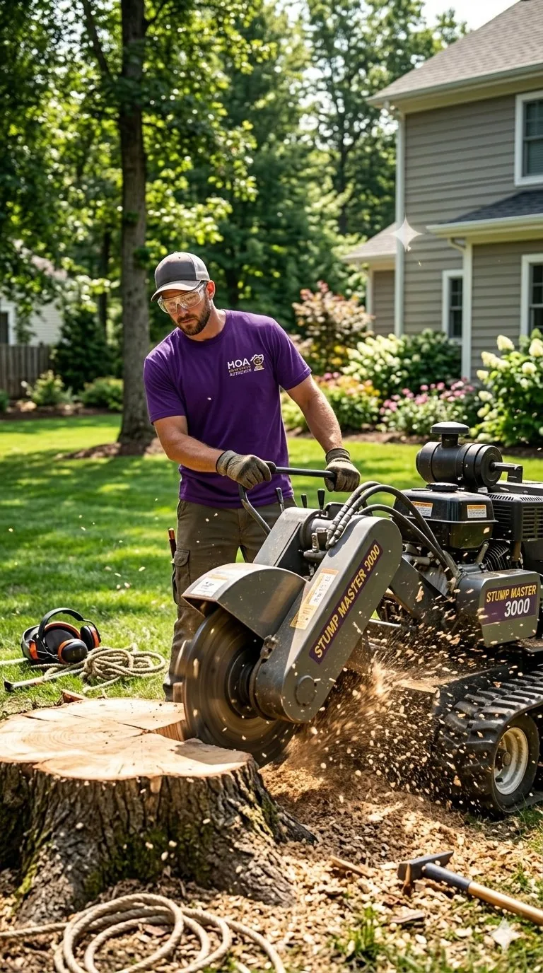 Stump grinding service